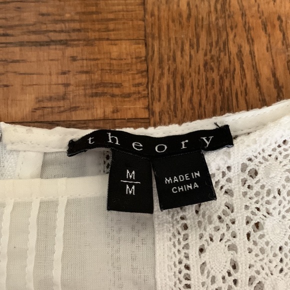 Theory white business casual top. - Picture 2 of 5